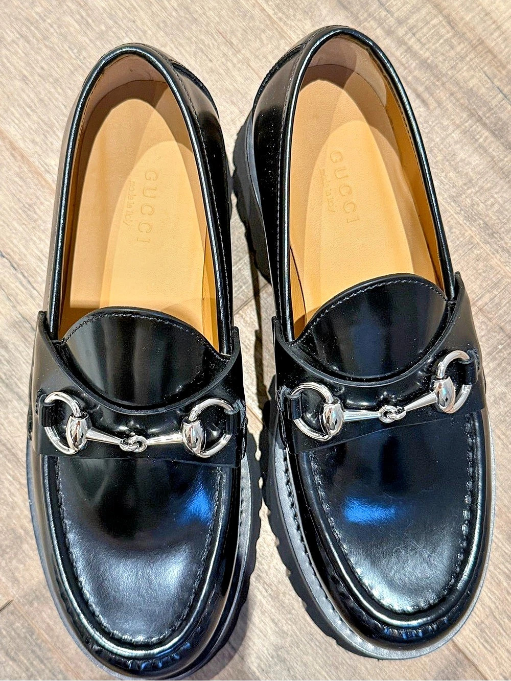 Gucci Women's Lug Sole Horsebit Loafer Black EU 36.5